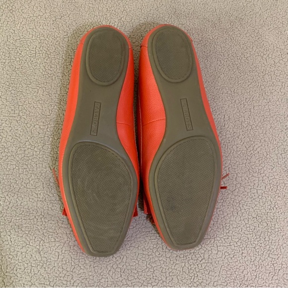 Talbots nautical red pebbled leather tassel loafers driving flats moccasins 8 - Picture 8 of 9